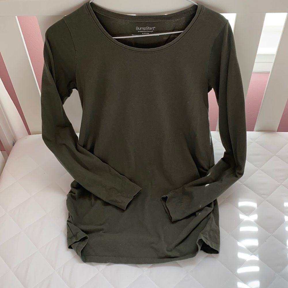 Motherhood Maternity Green Long Sleeve T-Shirt